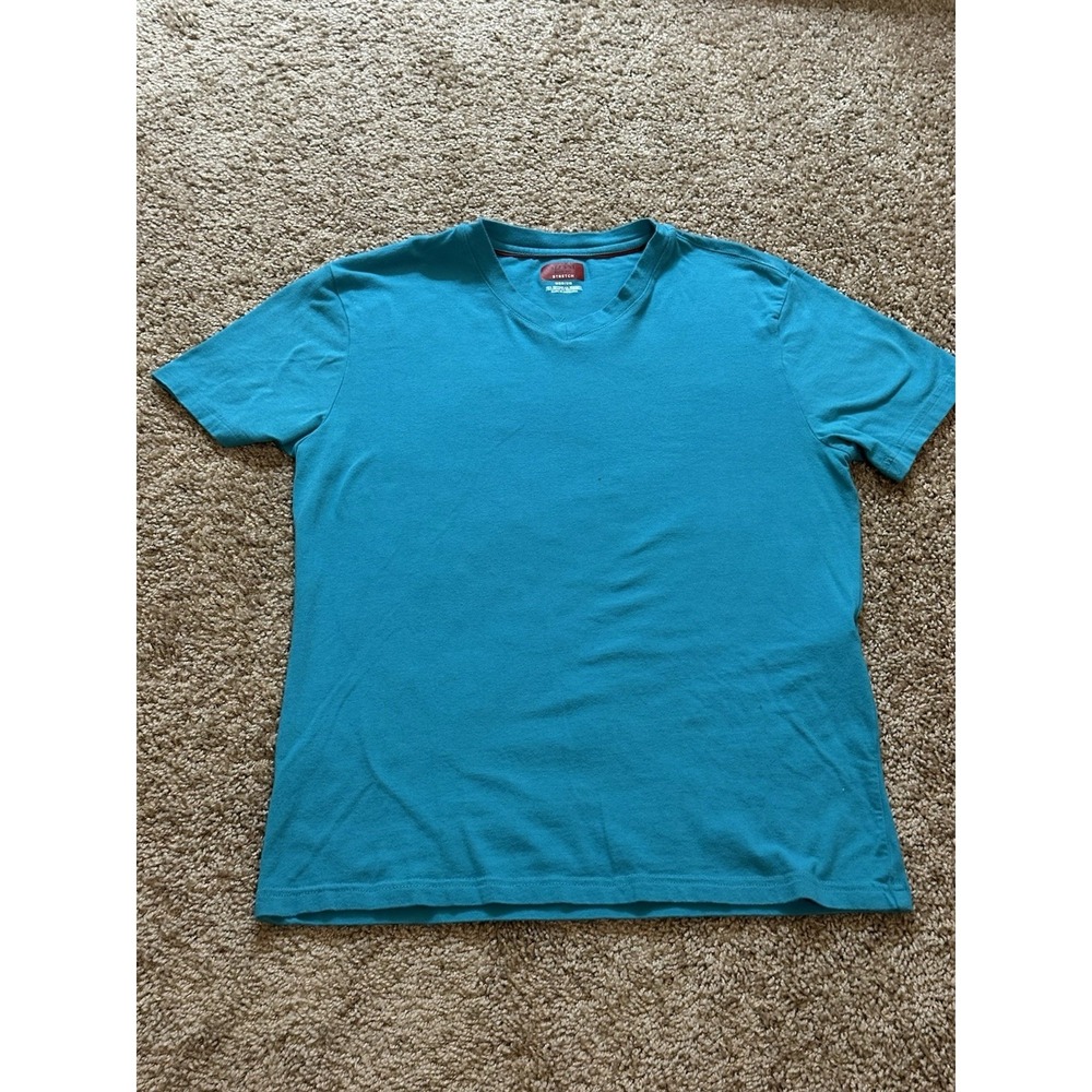 Men's Alfani Stretch Short Sleeve V Neck Shirt‎ - Medium
